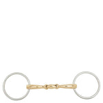 BR Equestrian Soft Contact Double Jointed Loose Ring Snaffle